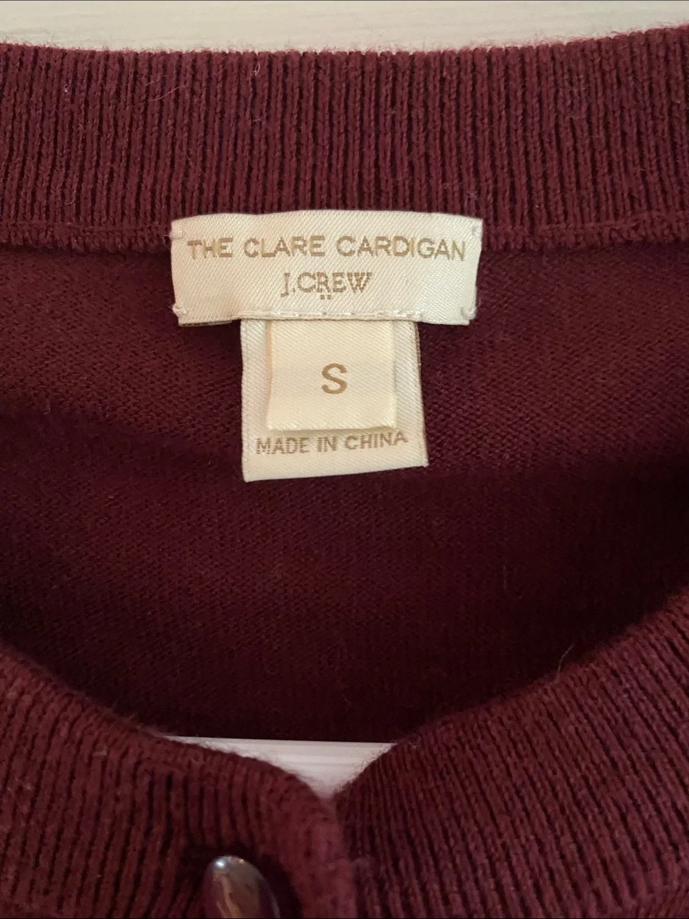 J. Crew Lightweight Burgundy Cardigan | Size S